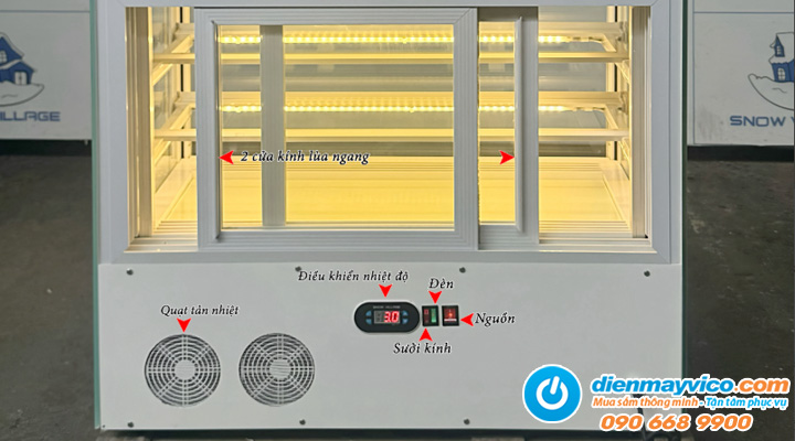 Mat-sau-cua-tu-banh-kem-de-ban-snow-village-gb-120v