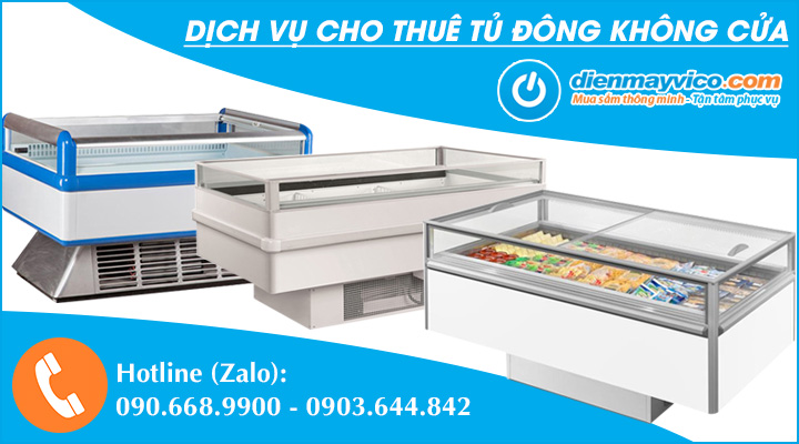 Dịch vụ cho thuê tủ đông trưng bày không cửa trọn gói với giá rẻ