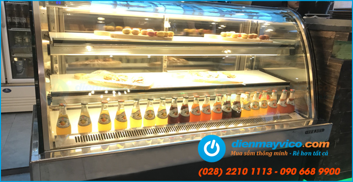 Tủ bánh kem kính cong Berjaya nhập khẩu Malaysia