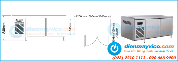 Mẫu bàn mát Berjaya 1m2 nhập khẩu, chính hãng