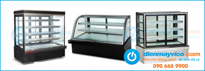 Các mẫu tủ bánh kem Berjaya kính vuông mới nhất năm 2017