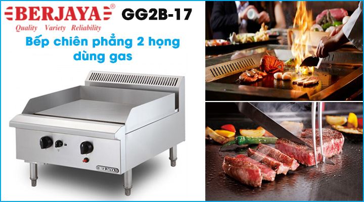 Bếp chiên phẳng dùng gas Berjaya GG2B-17