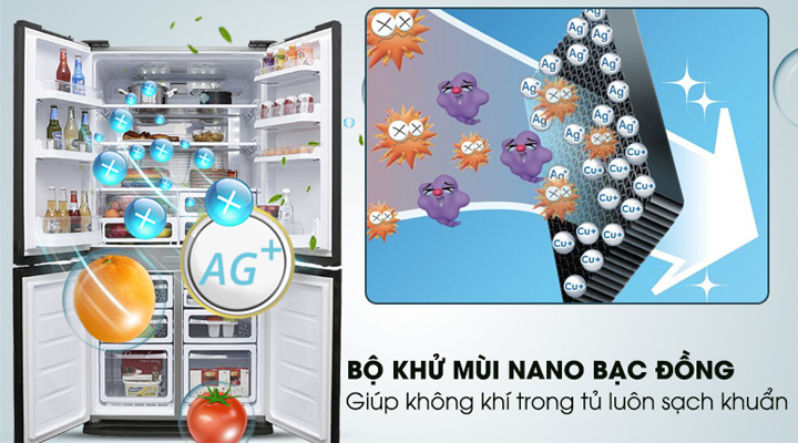 Bộ lọc khử mùi kháng khuẩn Nano Bạc Đồng hiện đại và an toàn