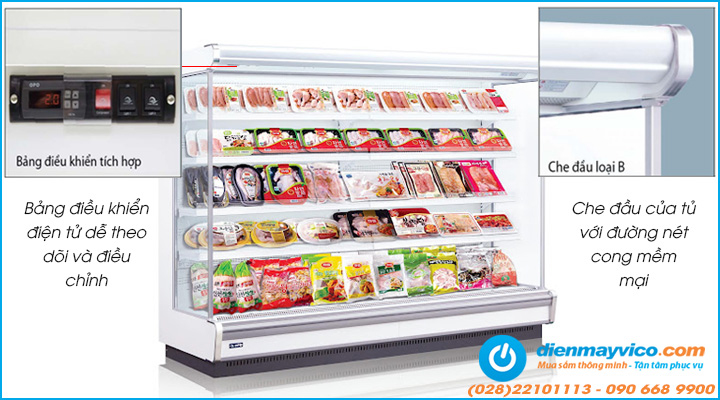 Chi tiết của tủ mát trưng bày thực phẩm OPO SMM4M1