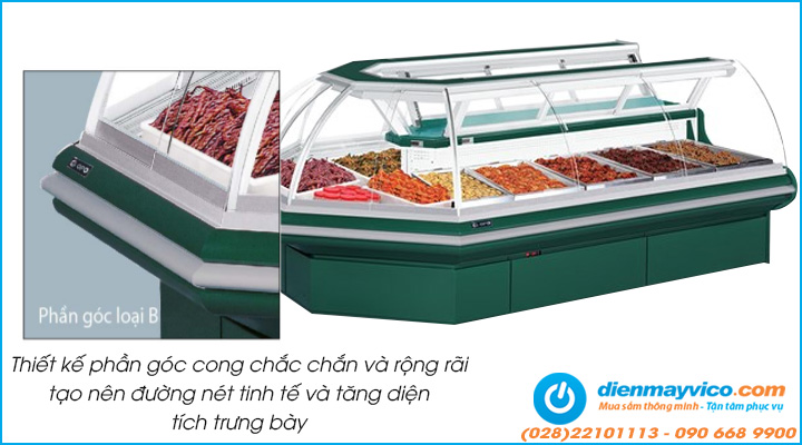 Đặc điểm của tủ mát trưng bày thịt dạng vòng OPO E0M1-CS