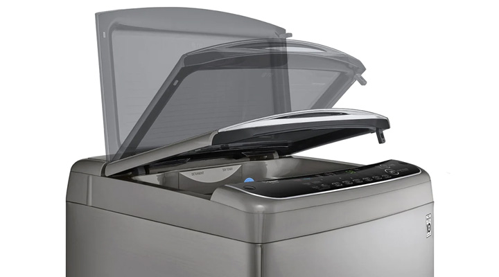 Máy giặt LG Inverter TH2112SSAV có thiết kế cửa trên đóng mở linh hoạt