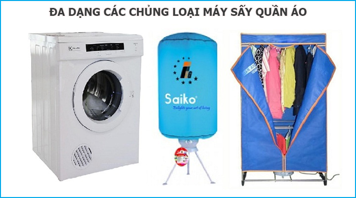 Đánh giá về chủng loại máy sấy quần áo để chọn mua máy sấy quần áo