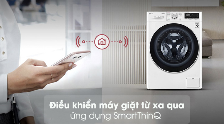 Ứng dụng điều khiển thông minh SmartThinQ dễ dàng điều khiển máy giặt từ xa
