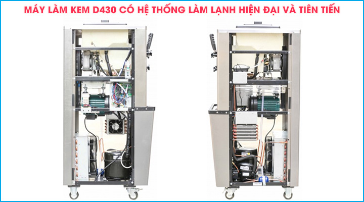 Máy làm kem tươi Donper D430 có hệ thống làm lạnh hiện đại