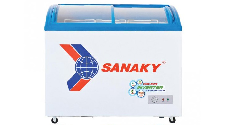 Mẫu tủ đông kính cong Inverter  Sanaky VH-6899K3