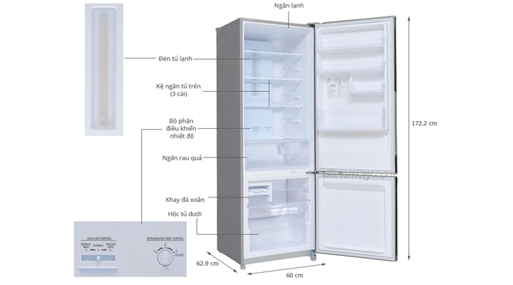 Mẫu tủ lạnh Panasonic NR-BU344MSVN