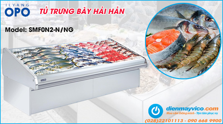 Mẫu tủ trưng bày hải sản OPO SMF0N2-N/NG