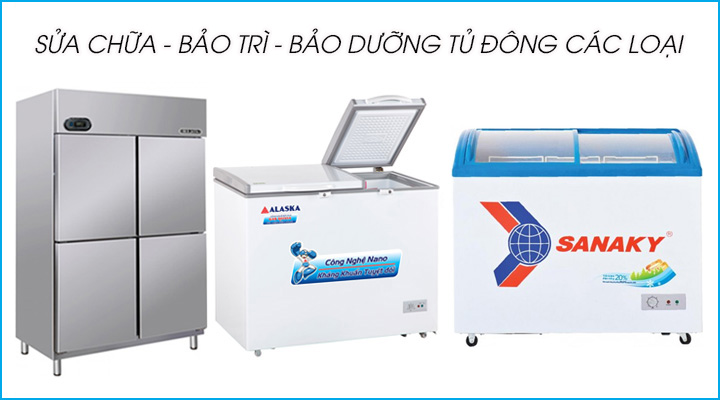 Nhận sửa chữa bảo trì bảo dưỡng các loại tủ đông