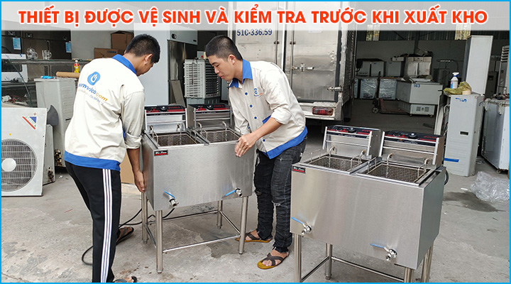 Thiết bị bếp cho thuê được kiểm tra và vệ sinh kỹ càng trước khi xuất kho