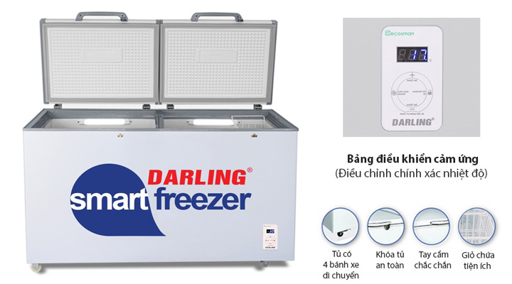 Thiết kế hiện đại, đẹp mắt và tiện lợi của tủ đông mát Darling DMF-4699WS-2