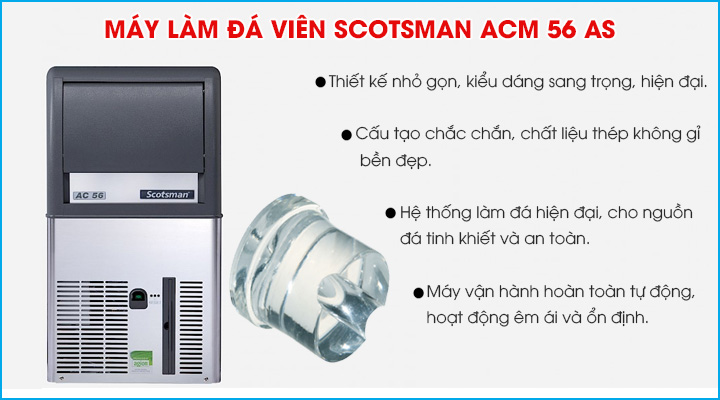 Tổng quan về máy làm đá viên Scotsman ACM 56 AS