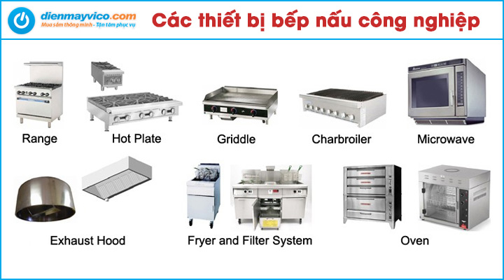 Các thiết bị bếp nấu công nghiệp