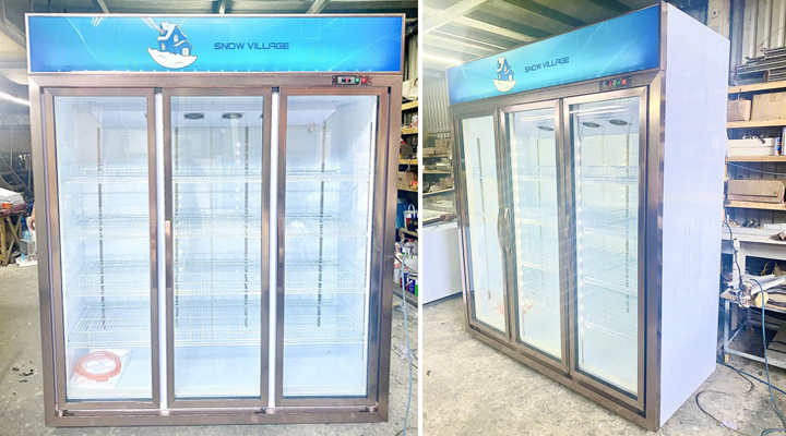 Tổng quan về tủ mát 3 cánh kính Snow Village LC-1800F (quạt lạnh)