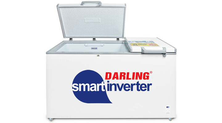 Tủ đông mát Darling Inverter DMF-7699WSI cố 2 ngăn đông - mát với ngăn đông lớn chiếm 70%