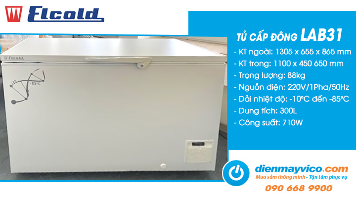 Tủ cấp đông âm sâu Elcold LAB31