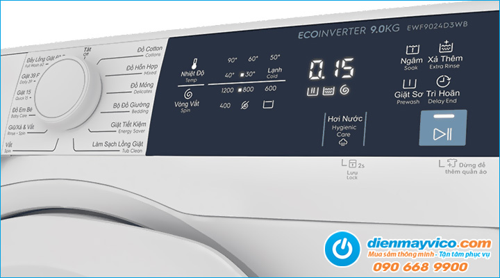 Bảng điều khiển Máy giặt Inverter Electrolux EWF9024D3WB