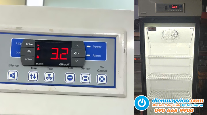 Bảng điều khiển Thanh lý tủ mát 1 cánh kính Haier HYC-360 360L