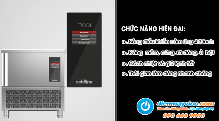 Bảng điều khiển Tủ cấp đông nhanh Coldline Modi W5AES