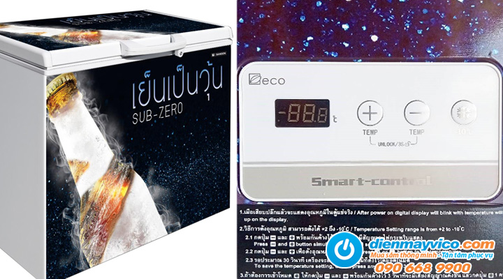 Bảng điều khiển của Tủ đông làm bia sệt Saden Intercool SSA-0275