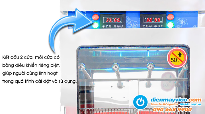 Bảng điều khiển của Tủ sấy diệt khuẩn giày dép, găng tay Happys HPS-STSH1202