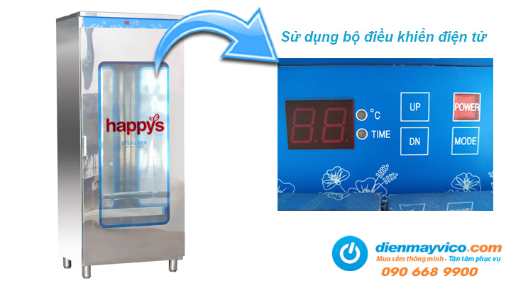 Bảng điều khiển Tủ sấy diệt khuẩn quần áo, găng tay Happys HPS-121AG
