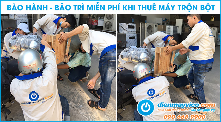 Bảo hành sửa chữa miễn phí khi thuê máy trộn bột