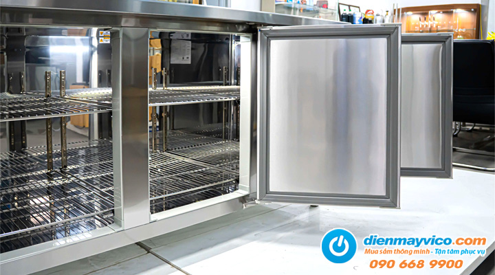 Bên trong Bàn mát 3 cánh inox Icymax ICR-3S186 1m8