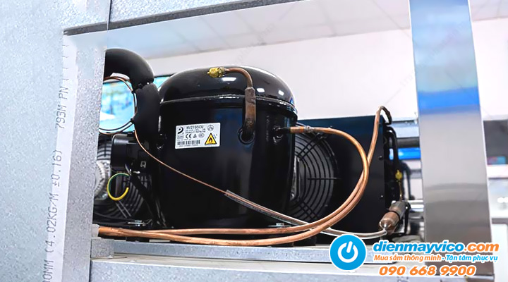 Block máy nén Tủ đông mát đứng 4 cánh inox Icymax IUFR-4S128 1100L