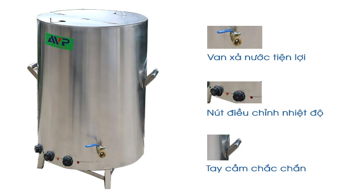 Chi tiết Nồi nấu phở công nghiệp 120 lít