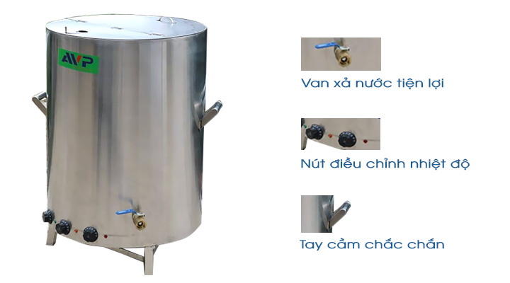 Chi tiết Nồi nấu phở công nghiệp 80 lít