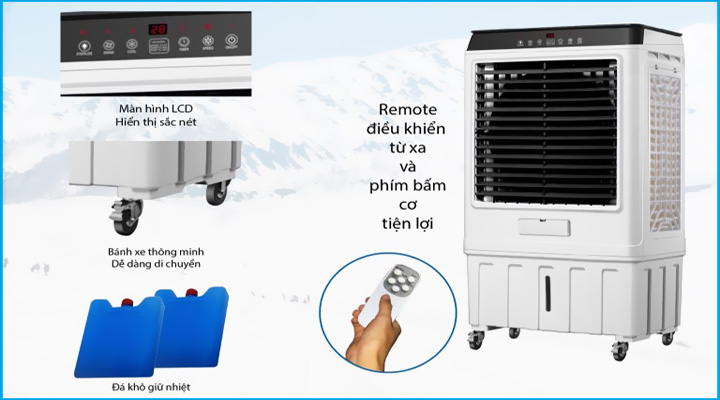 Chi tiết Quạt làm mát hơi nước Hawin HSN-55