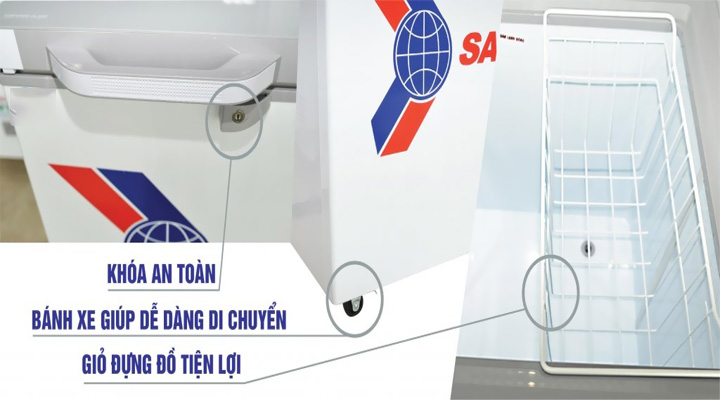 Chi tiết Tủ đông kính cường lực Sanaky VH-1599HYK 100 lít