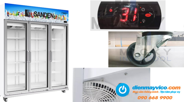 Chi tiết Tủ mát Sanden Intercool Inverter YEM-1605i 1156 Lít