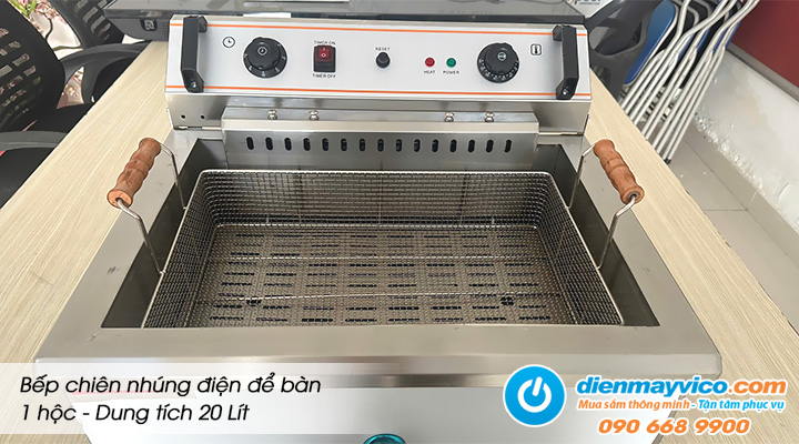 Cho thuê bếp chiên nhúng để bàn 1 ngăn 20 Lít