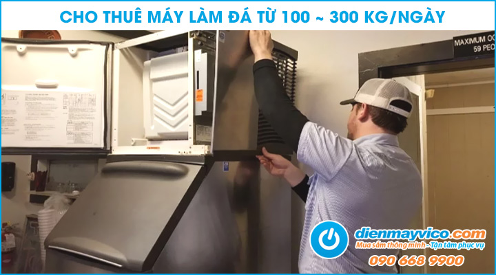 Cho thuê mức công suất làm đá từ 100 – 300kg/ ngày