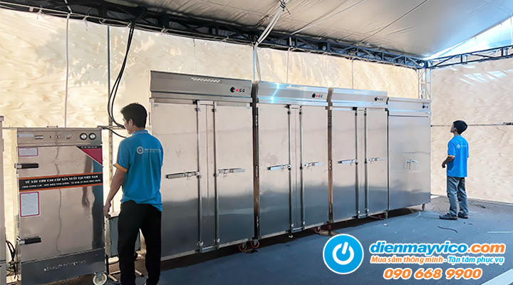 Cho thuê tủ giữ nóng thực phẩm inox công nghiệp giá rẻ trọn gói