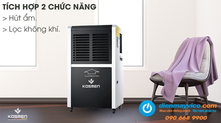 Chức năng Máy hút ẩm Kosmen KM-60DS 60 Lít/ Ngày