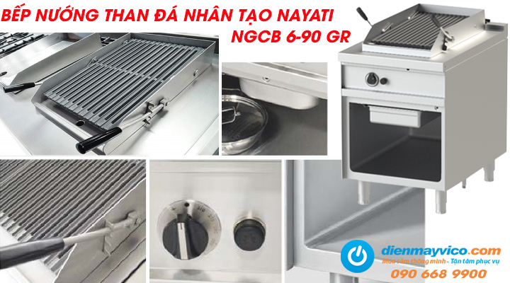 Các đặc điểm nổi bật của bếp nướng than đá nhân tạo Nayati NGCB 6-90 GR