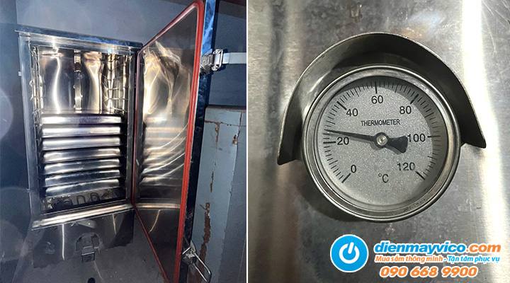 Đặc điểm của mẫu Thanh lý tủ nấu cơm công nghiệp 10 khay dùng gas