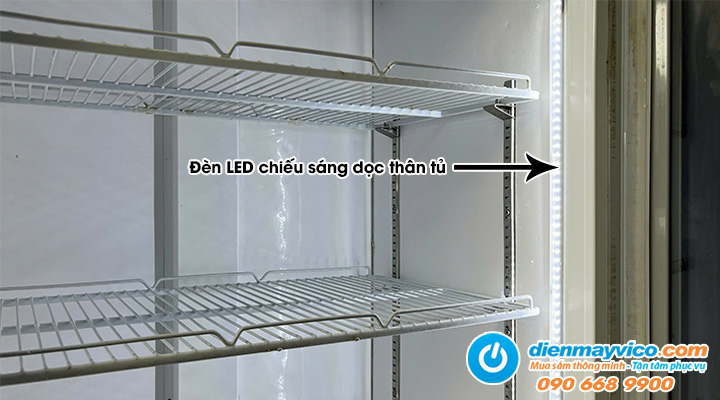 Đèn Led của Thanh lý tủ mát 1 cánh kính Alaska LC-933C 460L