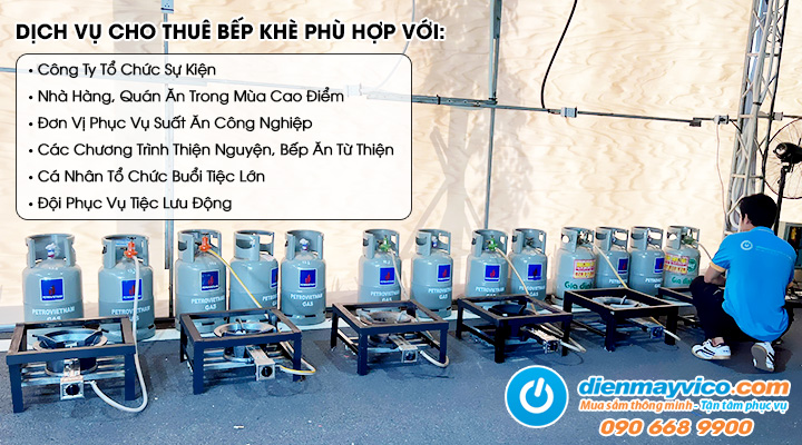 Dịch vụ cho thuê bếp khè công nghiệp phù hợp với nhiêu đối tượng khách hàng