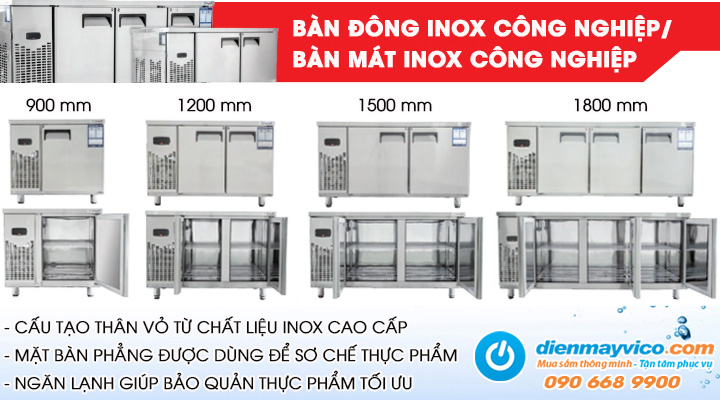 Dòng thiết bị bàn đông inox công nghiệp của thương hiệu Happys