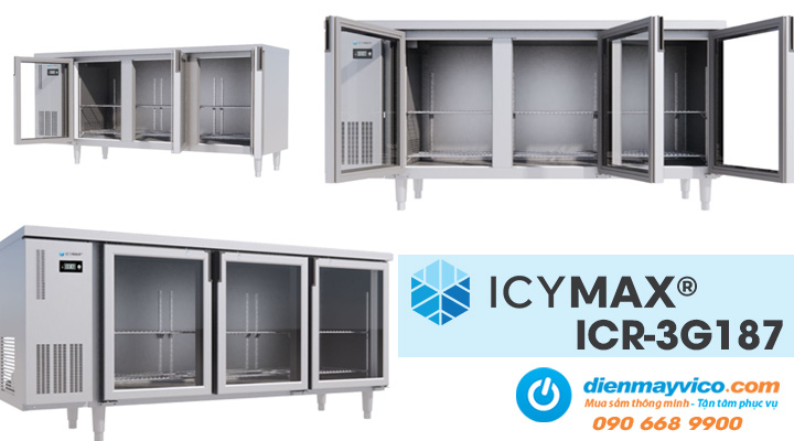 Giới thiệu về Bàn mát 3 cánh kính Icymax ICR-3G187 1m8