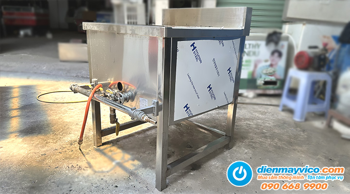 Giới thiệu mẫu Thanh lý bếp chiên nhúng chân đứng SM600P-010 dùng gas