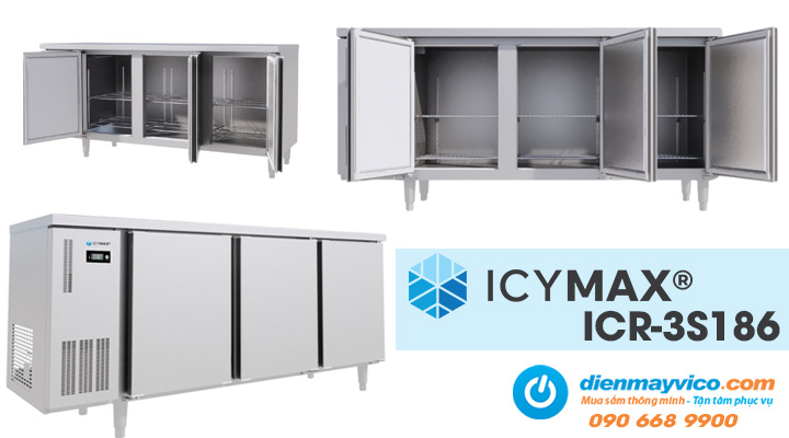 Giới thiệu Bàn mát 3 cánh inox Icymax ICR-3S186 1m8
